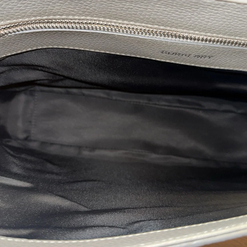 Burberry Leather Embossed Logo Unisex Messenger Bag